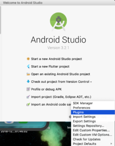 find flutter plugin in android studio 
