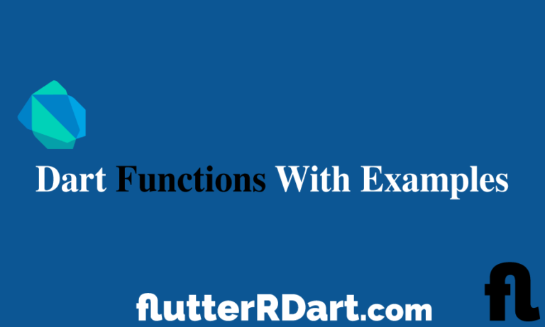 dart functions with example tutorial