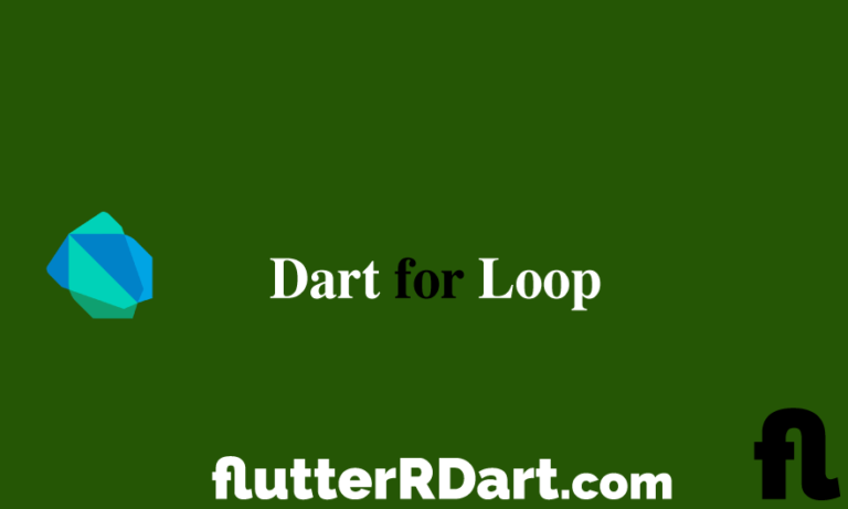 dart for loop tutorial